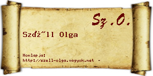 Széll Olga névjegykártya